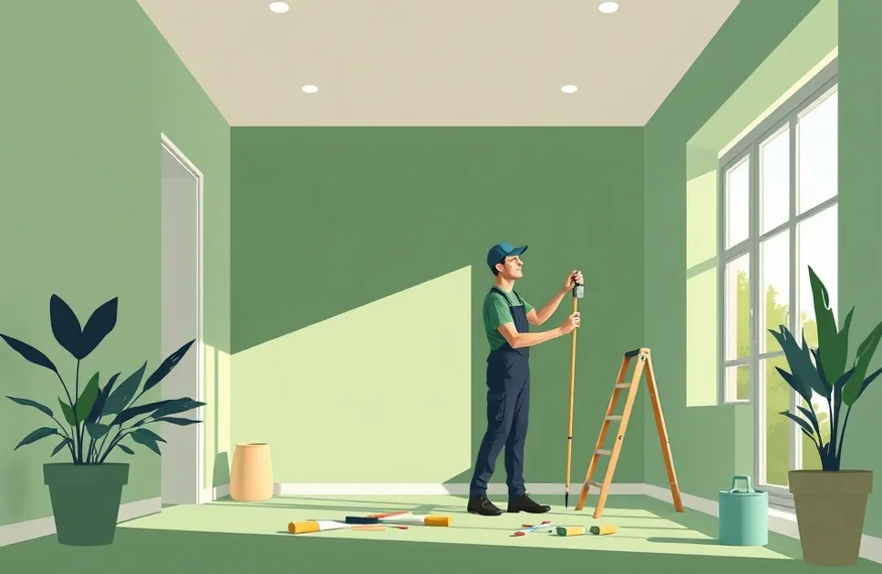Intérieur rénové après travaux de peinture à Saint-Maurice