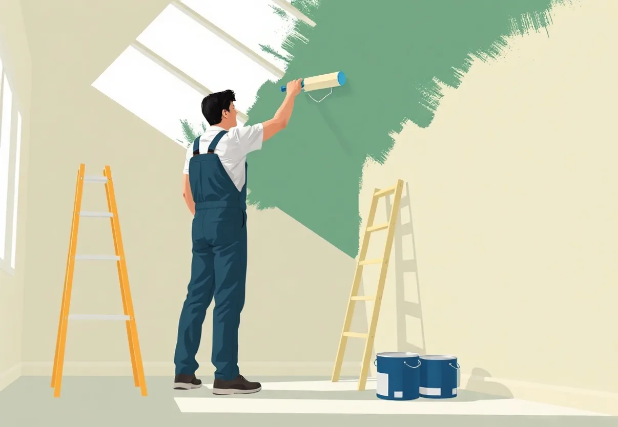 Peintre Saint-Maurice 94410 en intervention sur un chantier