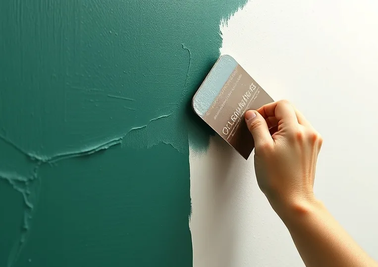Ponçage et rebouchage des fissures avant mise en peinture